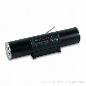 Stereo Mini Speaker, Made of Plastic and Metal Shell